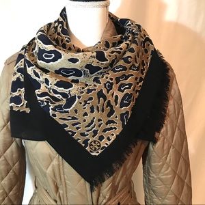 Authentic Tory Burch Animal Print Scarf